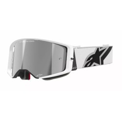Μάσκα μηχανής motocross ALPINESTARS SUPERTECH CORP WHITE MIRROR-SILVER