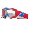 Μάσκα μηχανής motocross ALPINESTARS VISION 5 CORP RED/WT/BL CLEAR thumb
