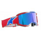 Μάσκα μηχανής motocross ALPINESTARS VISION 5 CORP RED/WT/BL MIRROR-BLUE thumb