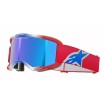 Μάσκα μηχανής motocross ALPINESTARS VISION 5 CORP RED/WT/BL MIRROR-BLUE thumb