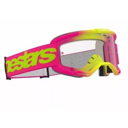 Μάσκα μηχανής motocross ALPINESTARS VISION 5 WORDMARK PINK/YLW CLEAR