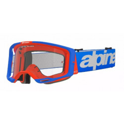 Μάσκα μηχανής motocross ALPINESTARS VISION 8 WORDMARK BLUE/OR CLEAR