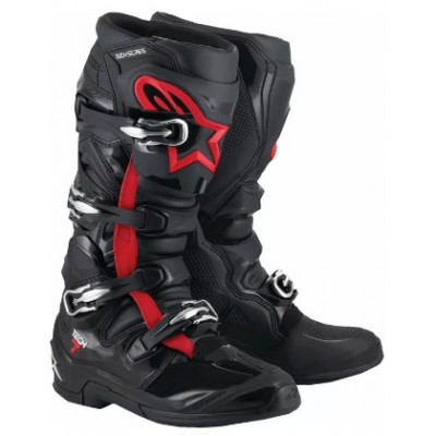Μπότες μηχανής motocross ALPINESTARS TECH 7 BLACK/RED FLUO C25