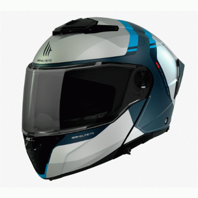 Κράνος μηχανής MT ATOM 2 SV EMALLA C17 MATT BLUE FLIP-UP