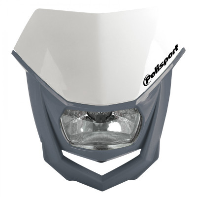 Μάσκα με φανάρι Polisport HALO - White/Nardo grey