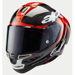 Κράνος μηχανής ALPINESTARS Supertech R10 Team Black/Carb/Fluo Red/White