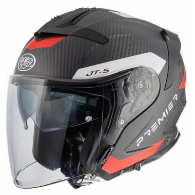Κράνος μηχανής Premier JT5 Carbon MA BLACK/RED