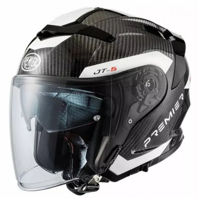 Κράνος μηχανής Premier JT5 Carbon MA 8 BLACK/WHITE