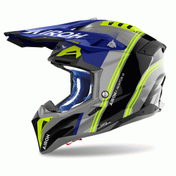 Κράνος μηχανής AIROH AVIATOR 3 HIMA BLUE YELLOW Κράνος μηχανής AIROH AVIATOR 3 HIMA BLUE YELLOW