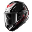 Κράνος μηχανής SHARK OXO RYDGER Black/Silver/Red FLIP-UP thumb