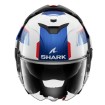 Κράνος μηχανής SHARK OXO SIKTER White/Chrome/Blue FLIP-UP thumb