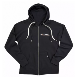 Ζακέτα μηχανής BILTWEL HOODIE BOLTS ZIP BLACK