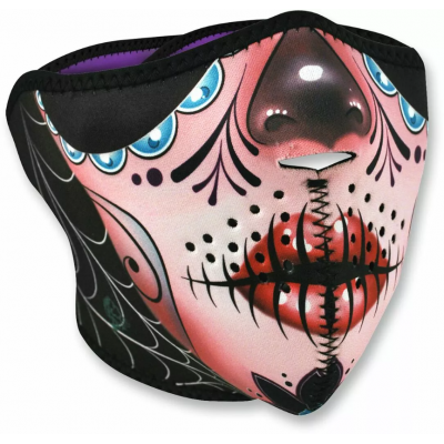 Half face - μάσκα αναβάτη HALF SUGAR SKULL