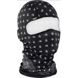 Κουκούλα προσώπου αναβάτη - μπαλακλάβα ZANheadgear POLY BK PAISLEY