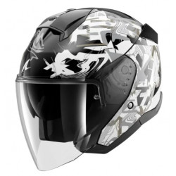 Κράνος μηχανής SHARK SKWAL JET PRANZ Black/White/Gold Κράνος μηχανής SHARK SKWAL JET PRANZ Black/White/Gold