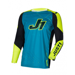 Μπλούζα motocross Just1 J-Flex 2.0 Frontier Teal Black/Yellow Fluo