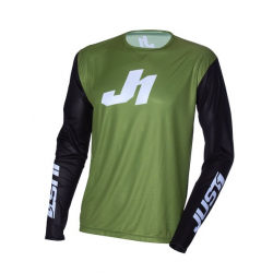 Μπλούζα motocross Just1 J-Essential Army Black/White