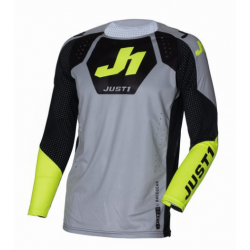 Μπλούζα motocross Just1 J-Flex 2.0 District Grey/Yellow Fluo/Black