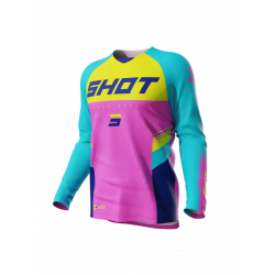 Παιδική μπλούζα motocross SHOT Raw Tracer Pink