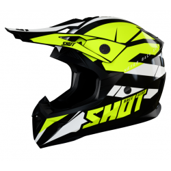 Κράνος μηχανής SHOT Pulse Revenge Black Neon Yellow White Glossy