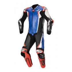 Δερμάτινη φόρμα αναβάτη ALPINESTARS RACING ABSOLUTE V2 BLACK/FLUO BLUE
