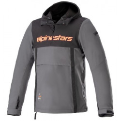 Μπουφάν μηχανής ALPINESTARS SHERPA HOODIE BLACK/GREY/FLUO RED