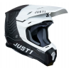 Κράνος μηχανής Just1 J-22 C Frontier Black/White/Carbon Matt