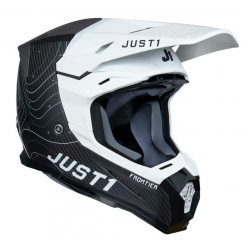 Κράνος μηχανής Just1 J-22 C Frontier Black/White/Carbon Matt