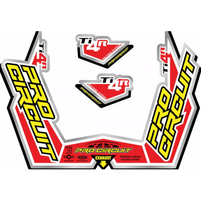Αυτοκόλλητα εξάτμισης PROCIRCUIT Exhaust STICKER KIT TI4-R
