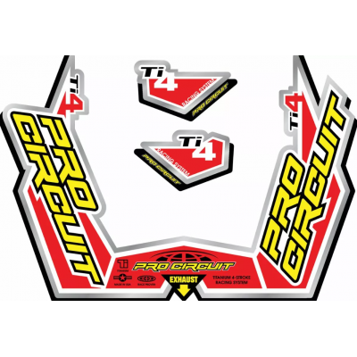 Αυτοκόλλητα εξάτμισης  PROCIRCUIT EXHAUST STICKER KT TI4-GP