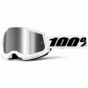 Μάσκα Motocross 100% GOGGLE STRATA 2 WHITE MIRROR SILVER