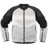 Δερμάτινο μπουφάν μηχανής ICON Overlord3™ CE Leather WHITE