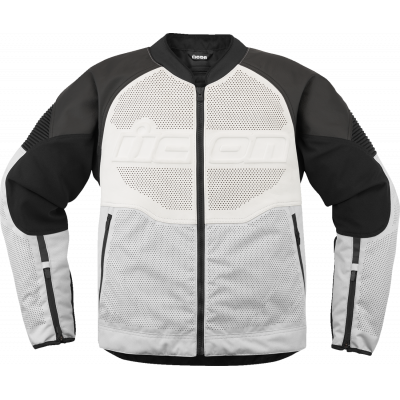 Δερμάτινο μπουφάν μηχανής ICON Overlord3™ CE Leather WHITE