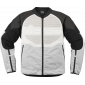 Δερμάτινο μπουφάν μηχανής ICON Overlord3™ CE Leather WHITE thumb