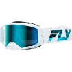 Μάσκα μηχανής motocross FLY RACING Zone Elite White/Teal - Teal/Sky Blue Lens thumb