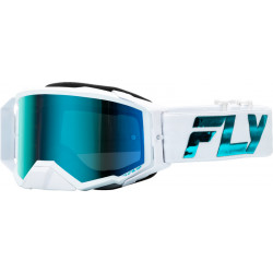 Μάσκα μηχανής motocross FLY RACING Zone Elite White/Teal - Teal/Sky Blue Lens