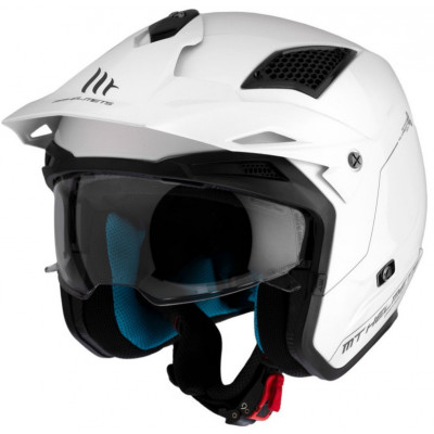 Κράνος μηχανής MT DISTRICT SV S SOLID A0 GLOSS WHITE