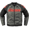 Μπουφάν μηχανής ICON Overlord3™ CE Magnacross CE DARK GRAY/RED/BLACK