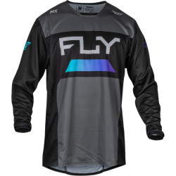 Μπλούζα motocross FLY RACING Kinetic Reload- Charcoal/Black/Blue Iridium