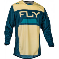 Μπλούζα motocross FLY RACING Kinetic Reload- Ivory/Navy/Cobalt