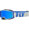 Μάσκα μηχανής motocross FLY RACING Zone Pro Grey/Blue - Sky Blue Mirror/Smoke Lens