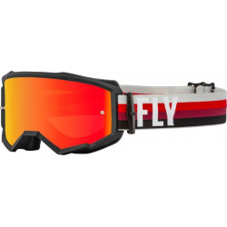 Μάσκα μηχανής motocross FLY RACING Zone Black/Red - Red Mirror/Amber Lens