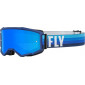 Μάσκα μηχανής motocross FLY RACING Zone Black/Blue - Sky Blue Mirror/Smoke Lens thumb