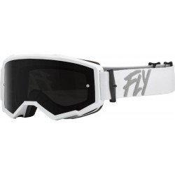 Μάσκα μηχανής motocross FLY RACING Zone White W/ Dark Smoke/Smoke Lens