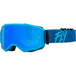 Μάσκα μηχανής motocross FLY RACING Zone Blue W/ Sky Blue Mirror/Smoke Lens