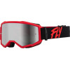 Μάσκα μηχανής motocross FLY RACING Zone Black/Red W/ Silver Mirror/Smoke Lens