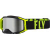 Μάσκα μηχανής motocross FLY RACING Zone Pro Black/Hi-Vis - Silver Mirror/Smoke Lens