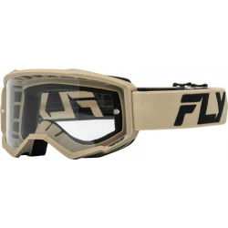 Μάσκα μηχανής motocross FLY RACING Focus 24 Khaki/Black- Clear Lens
