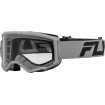 Μάσκα μηχανής motocross FLY RACING Focus 24 Silver/Charcoal - Clear Lens thumb