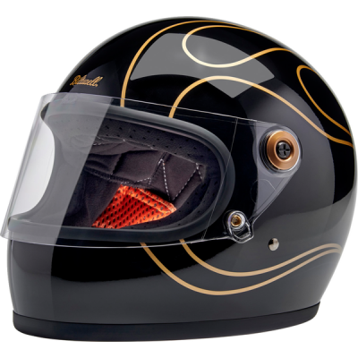 Κράνος μηχανής BILTWELL GRINGO S BLACK FLAME